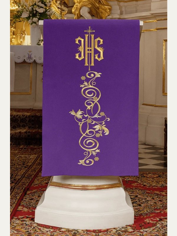 Lektorium z haftem IHS (kolory liturgiczne) 2