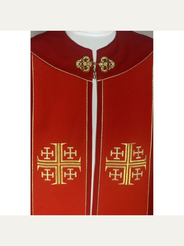 Kapa liturgiczna (kolory liturgiczne) - Krzyż Jerozolimski (31) 7