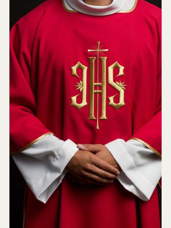 Dalmatyka haftowana IHS - kolory liturgiczne (12) 8