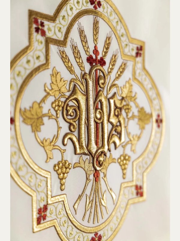 Lektorium/welon na ambonkę IHS, kolory liturgiczne 4
