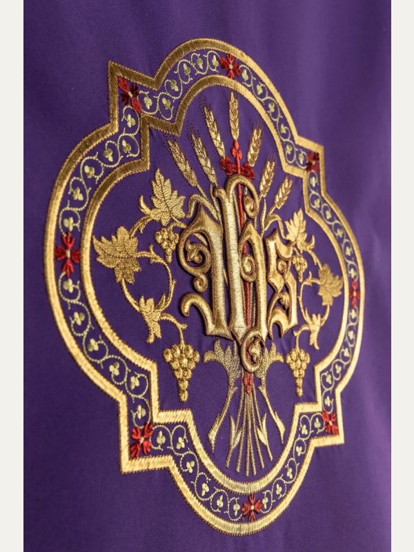 Lektorium/welon na ambonkę IHS, kolory liturgiczne 2