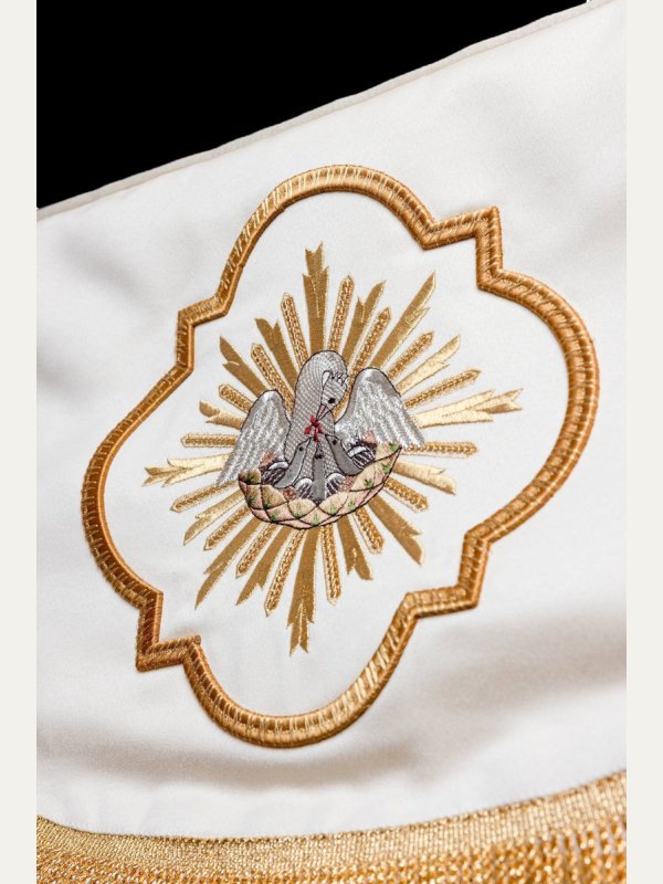 Baldachim procesyjny haftowany - ecru (11) 3
