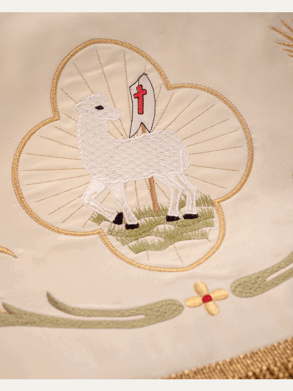 Baldachim procesyjny haftowany - ecru (13) 4