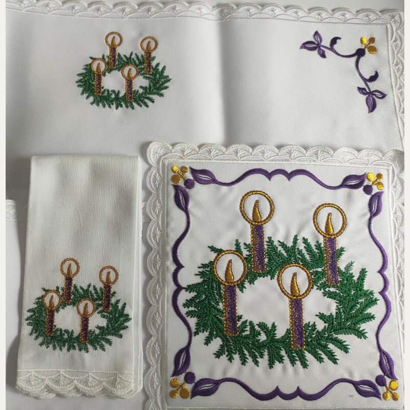 Bielizna kielichowa haftowana, Adwent (4)