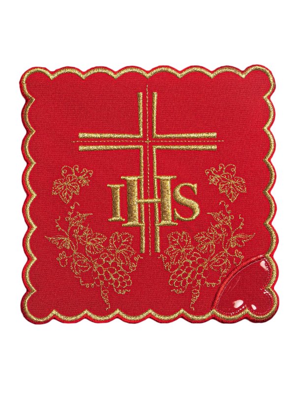 Bielizna kielichowa haftowana IHS + krzyż (51H) 2