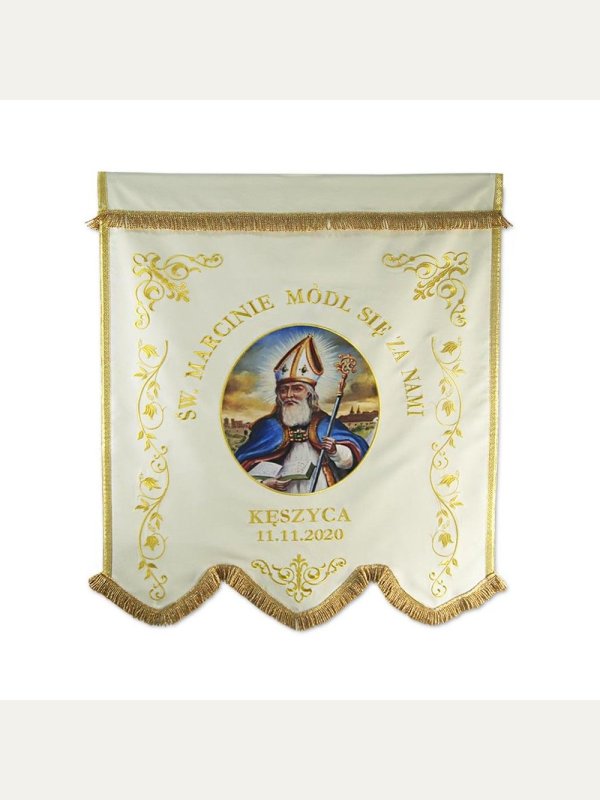 Chorągiew drukowana MB Częstochowska, Św. Marcin 3