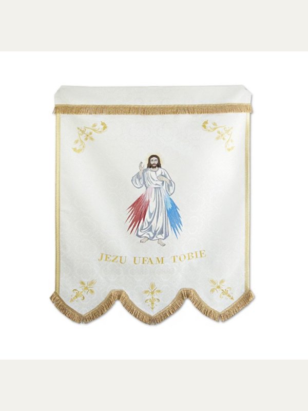 Chorągiew haftowana "Jezu ufam Tobie" 2