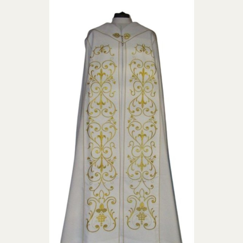 Kapa haftowana biała - ornament (4)