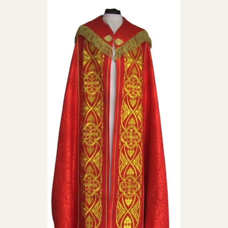 Kapa haftowana IHS rozeta - kolory liturgiczne (50A)
