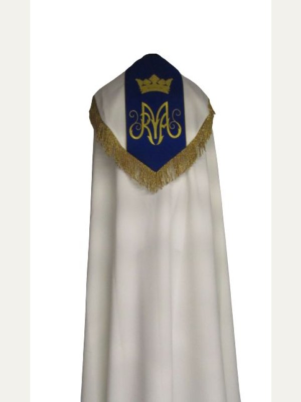 Kapa haftowana maryjna - ecru (89) 2