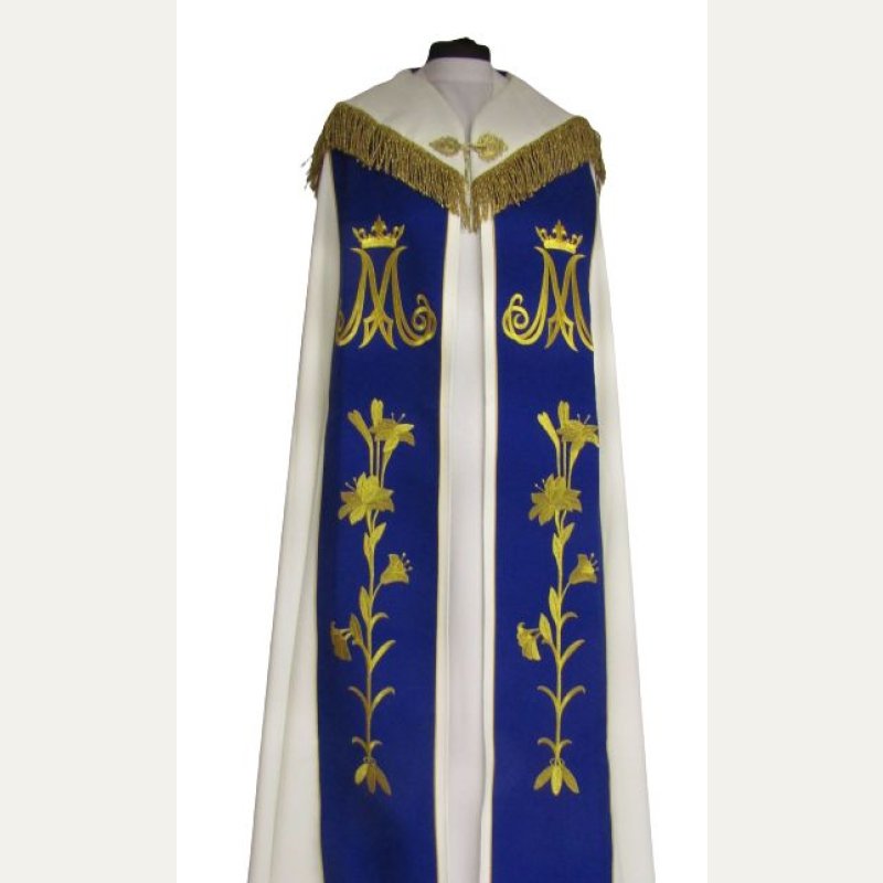 Kapa haftowana maryjna - ecru (89)