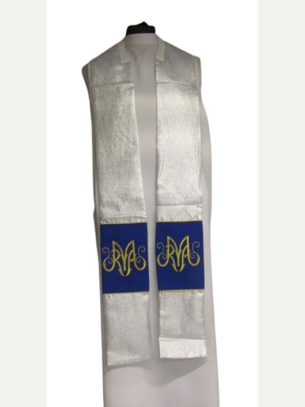 Kapa haftowana maryjna - srebrny brokat (87) 3