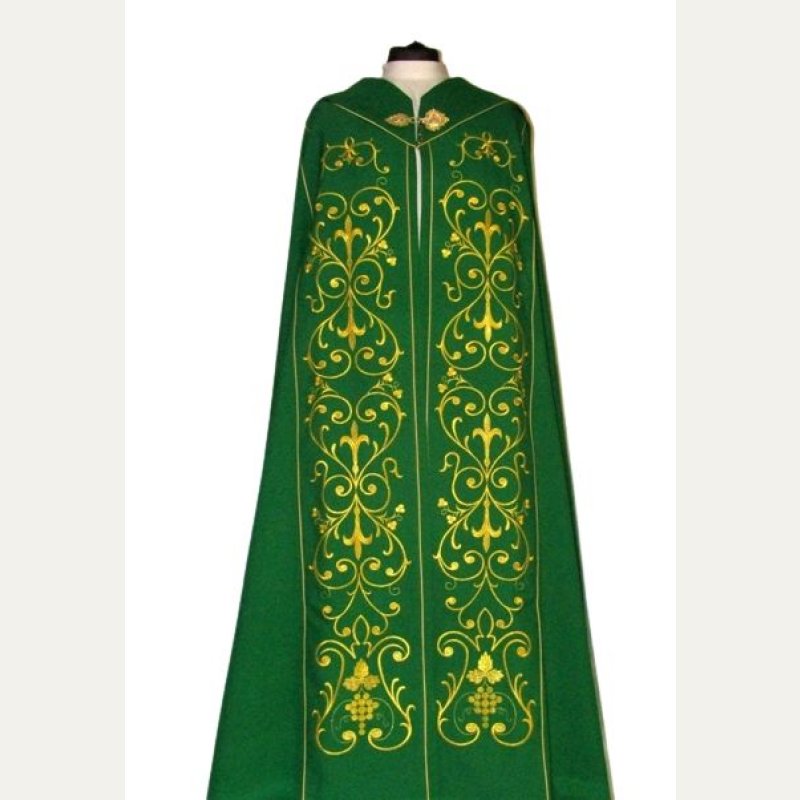 Kapa haftowana zielona - ornament (4)