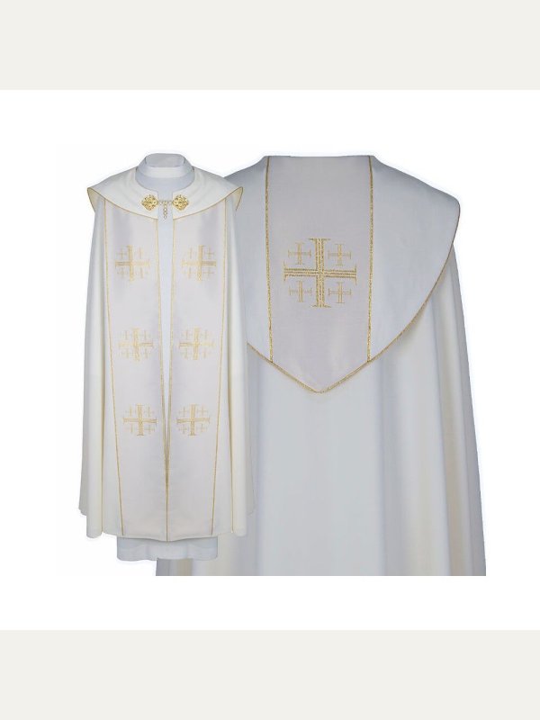 Kapa liturgiczna (kolory liturgiczne) - Krzyż Jerozolimski (31) 3