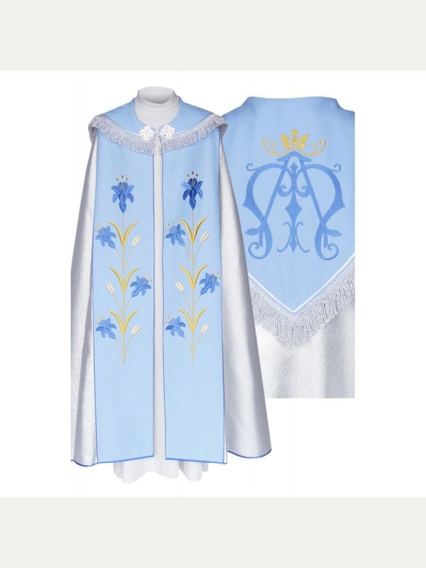 Kapa liturgiczna Maryjna - haftowana (3)