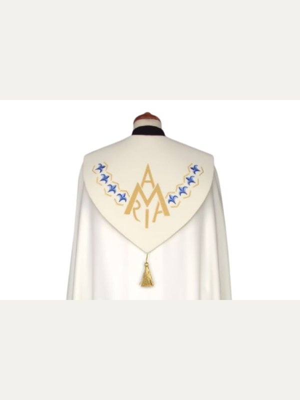 Kapa maryjna ecru haftowana (74) 2