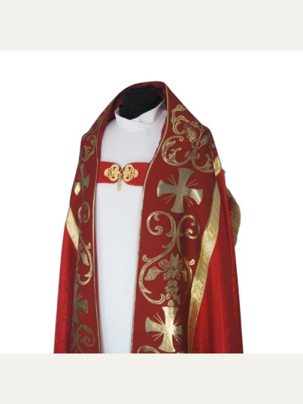 Kapa rzymska, kolory liturgiczne - tkanina żakard (10) 6