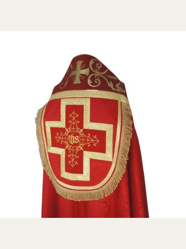 Kapa rzymska, kolory liturgiczne - tkanina żakard (10) 7