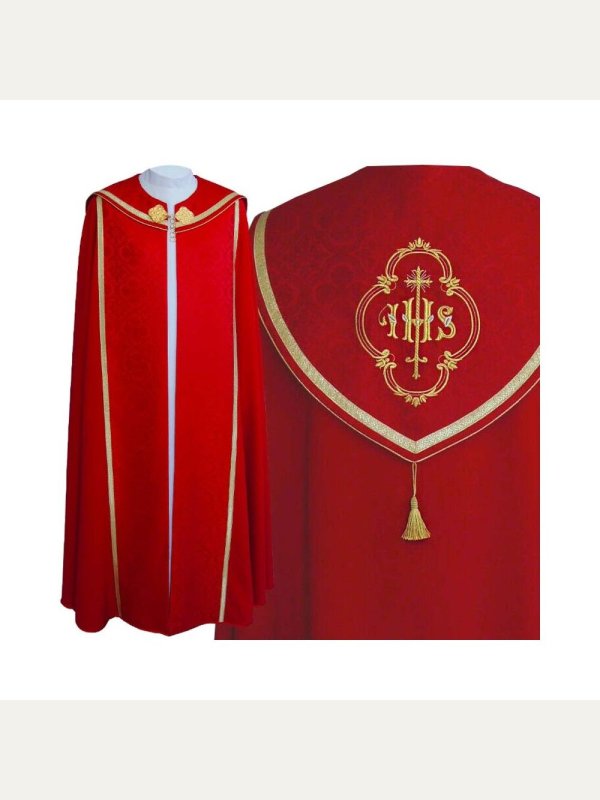 Kapa wzór gotycki IHS (kolory liturgiczne) - tkanina strecz (22) 2