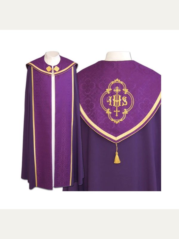Kapa wzór gotycki IHS (kolory liturgiczne) - tkanina strecz (22) 3