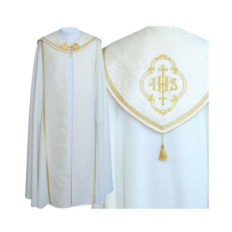 Kapa wzór gotycki IHS (kolory liturgiczne) - tkanina strecz (22)