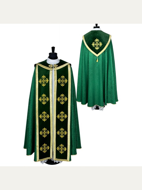 Kapa wzór gotycki - tkanina żakard - kolory liturgiczne (11) 6