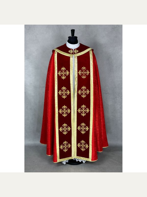 Kapa wzór gotycki - tkanina żakard - kolory liturgiczne (11) 8