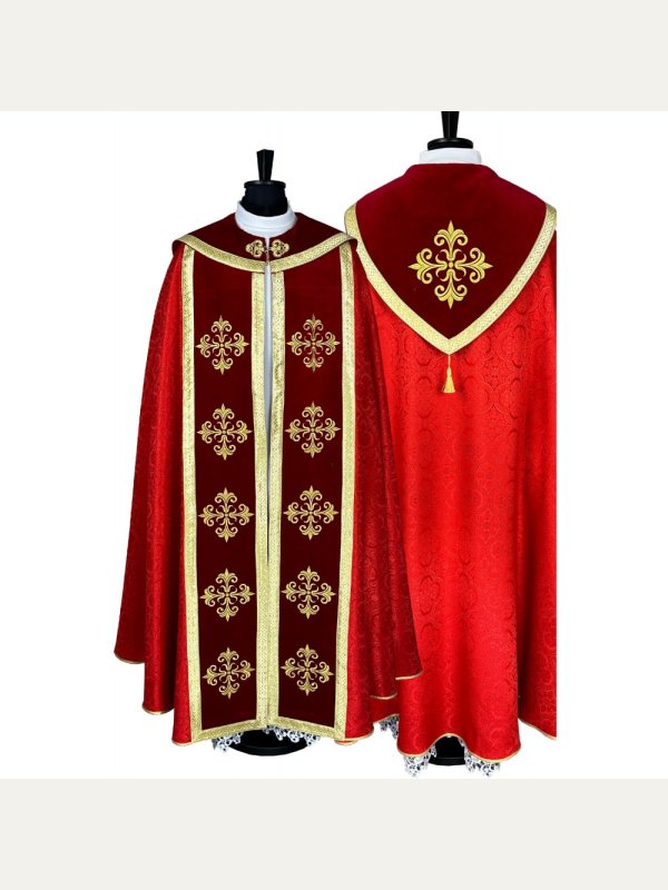 Kapa wzór gotycki - tkanina żakard - kolory liturgiczne (11) 9