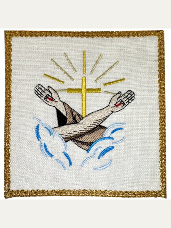 Komplet ornat haftowany, stuła, bielizna kielichowa, palka - Święty Franciszek 6