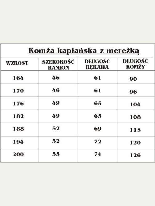 Komża kapłańska lniana - srebrna wstawka 2