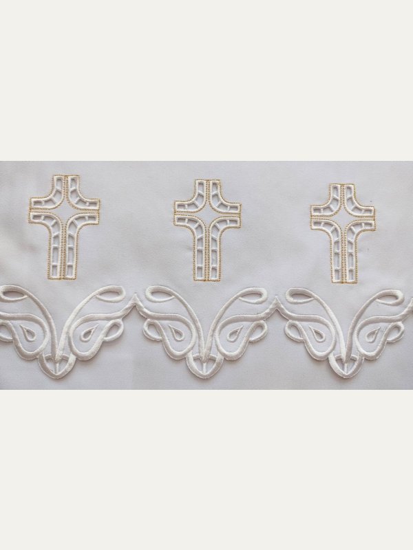 Obrus ołtarzowy haftowany - wzór eucharystyczny 2