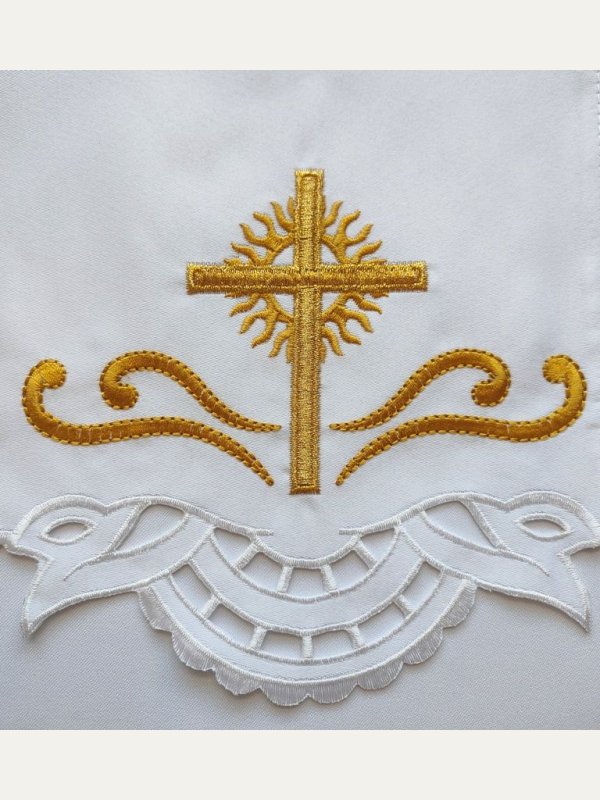 Obrus ołtarzowy haftowany - wzór eucharystyczny 2
