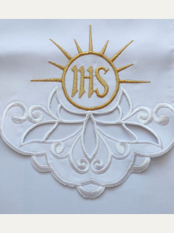 Obrus ołtarzowy haftowany - wzór eucharystyczny 2