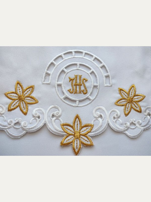 Obrus ołtarzowy haftowany - wzór eucharystyczny 2