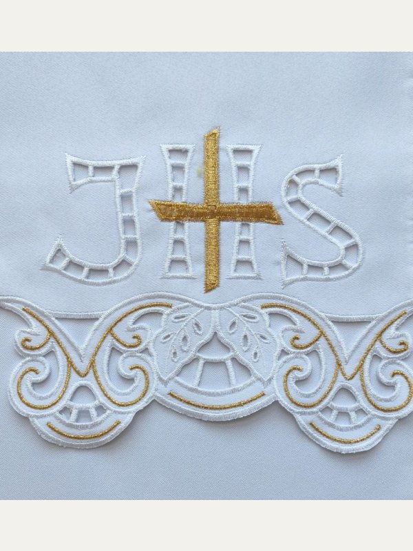 Obrus ołtarzowy haftowany - wzór eucharystyczny 2