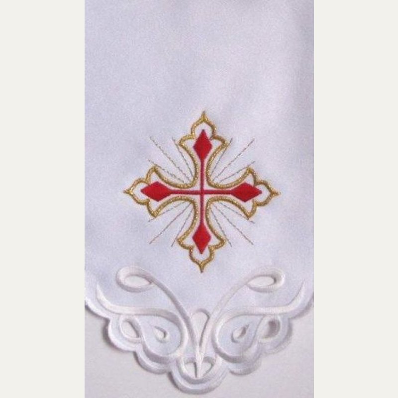 Obrus ołtarzowy haftowany - wzór eucharystyczny