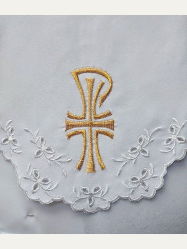 Obrus ołtarzowy haftowany - wzór eucharystyczny 2