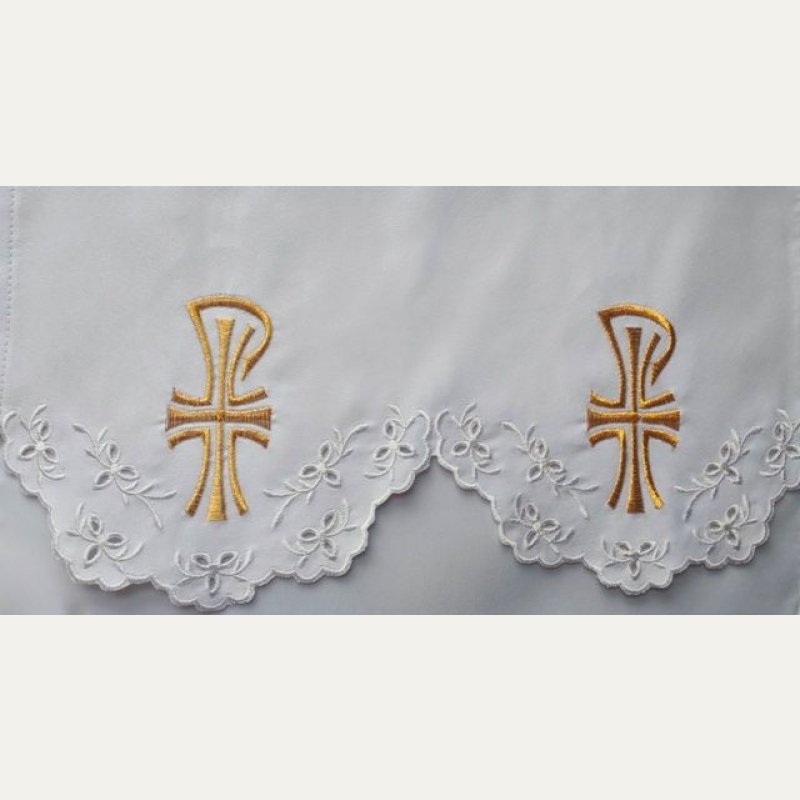 Obrus ołtarzowy haftowany - wzór eucharystyczny