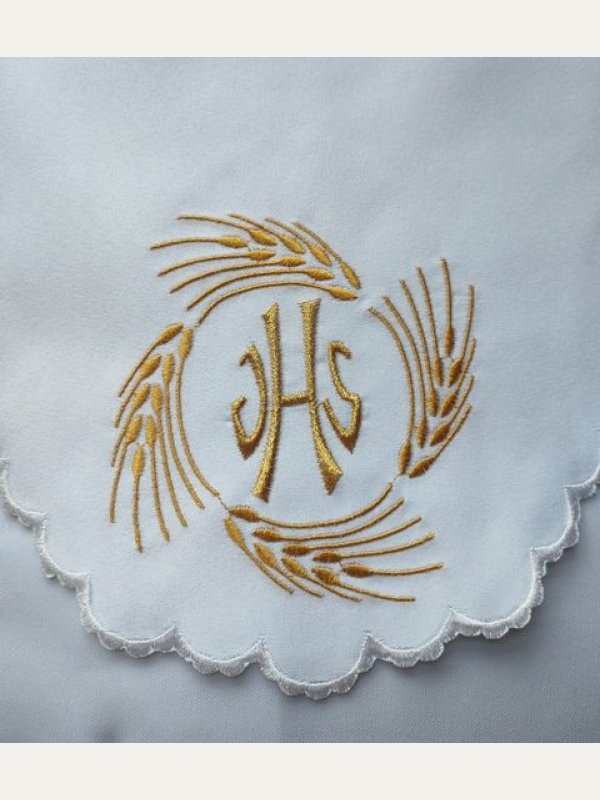 Obrus ołtarzowy haftowany - wzór eucharystyczny 2