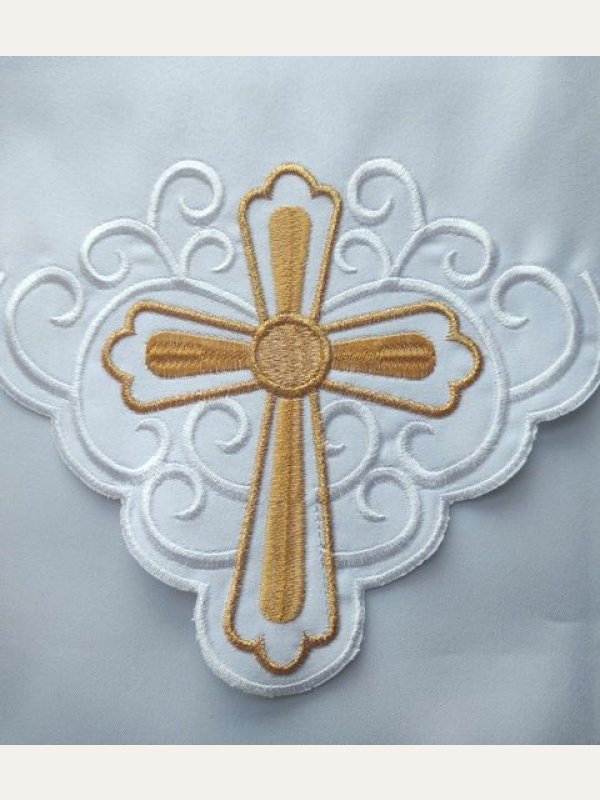 Obrus ołtarzowy haftowany - wzór eucharystyczny 2