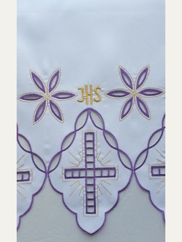 Obrus ołtarzowy haftowany - wzór eucharystyczny 2
