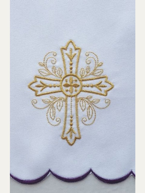Obrus ołtarzowy haftowany - wzór eucharystyczny 2