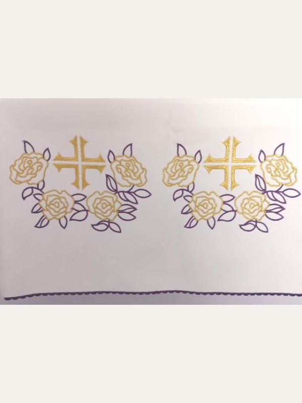 Obrus ołtarzowy haftowany - wzór eucharystyczny 3