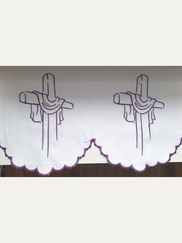 Obrus ołtarzowy haftowany - wzór eucharystyczny 2