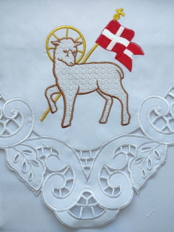 Obrus ołtarzowy haftowany - wzór Wielkanocny 2