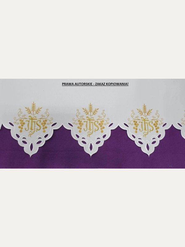 Obrus ołtarzowy - wzór eucharystyczny IHS