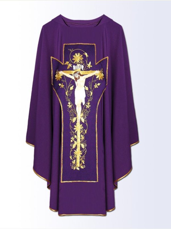 Ornat - Jezus ukrzyżowany - kolory liturgiczne