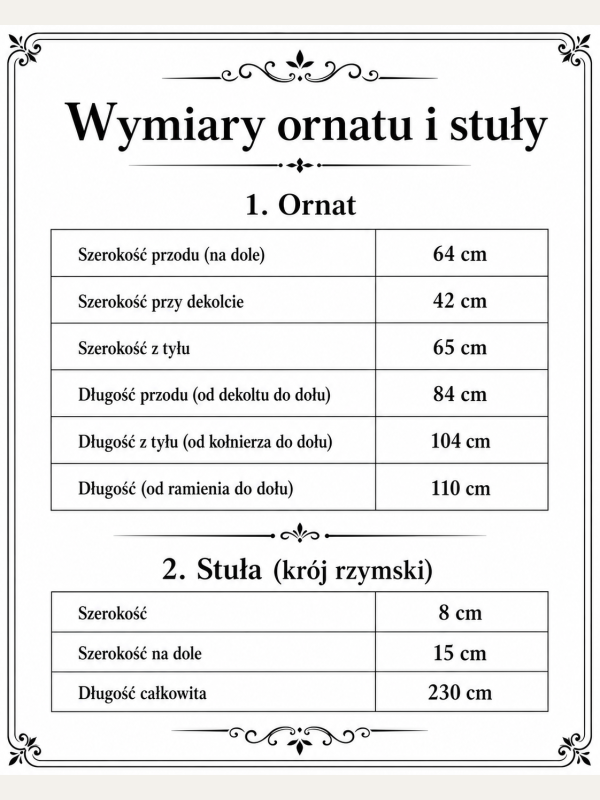 Ornat rzymski IHS kolory liturgiczne 5