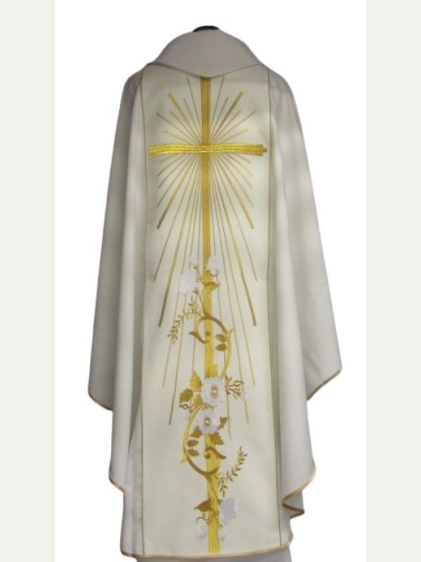 Ornat ślubny z szerokim pasem 2