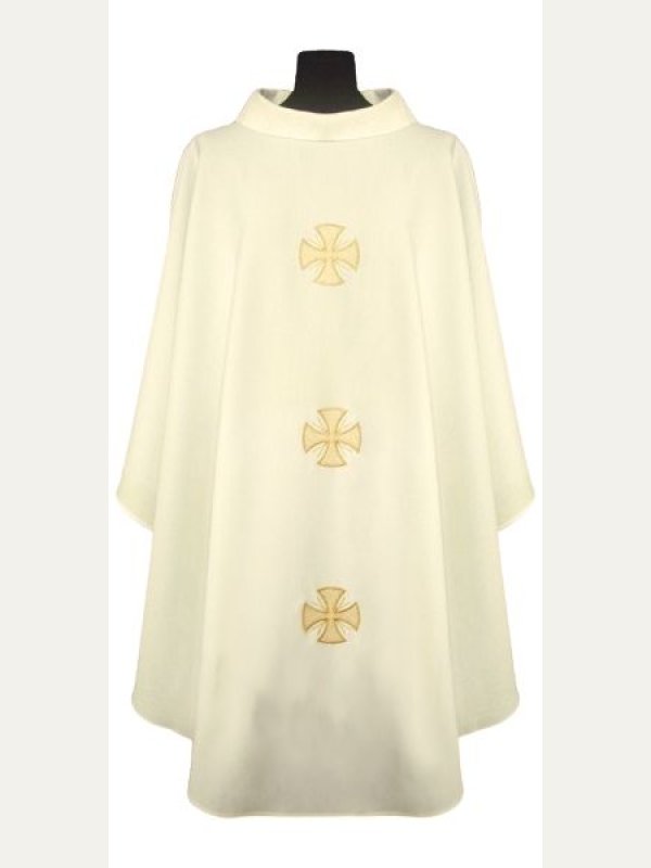 Ornat z lnu - kolory liturgiczne krzyż 3